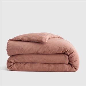 NWT QUINCE Organic Airy Gauze Duvet Cover King/Cal King Clay 0356